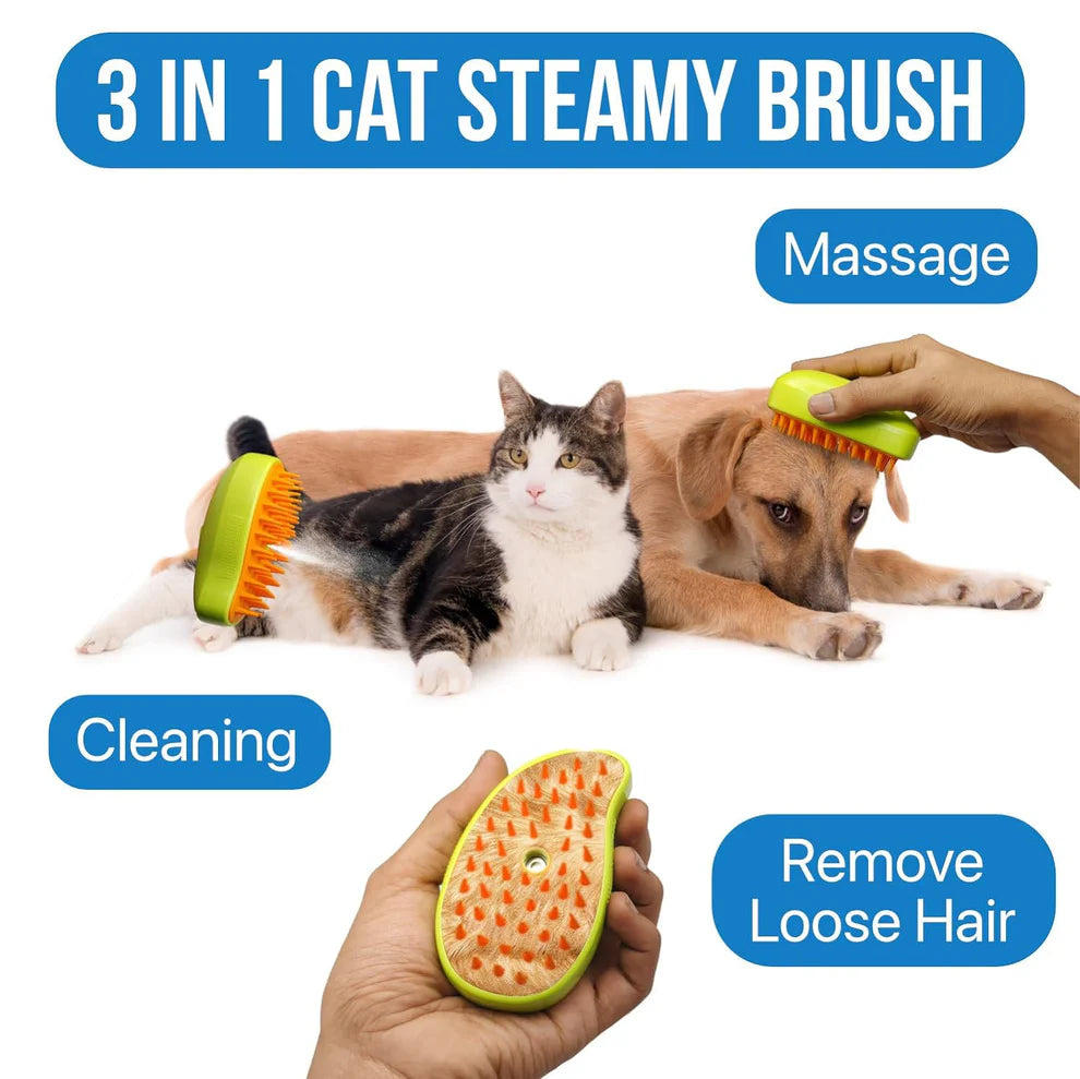 PurrfectTrim™ 3-in-1 pet Steamy Brush