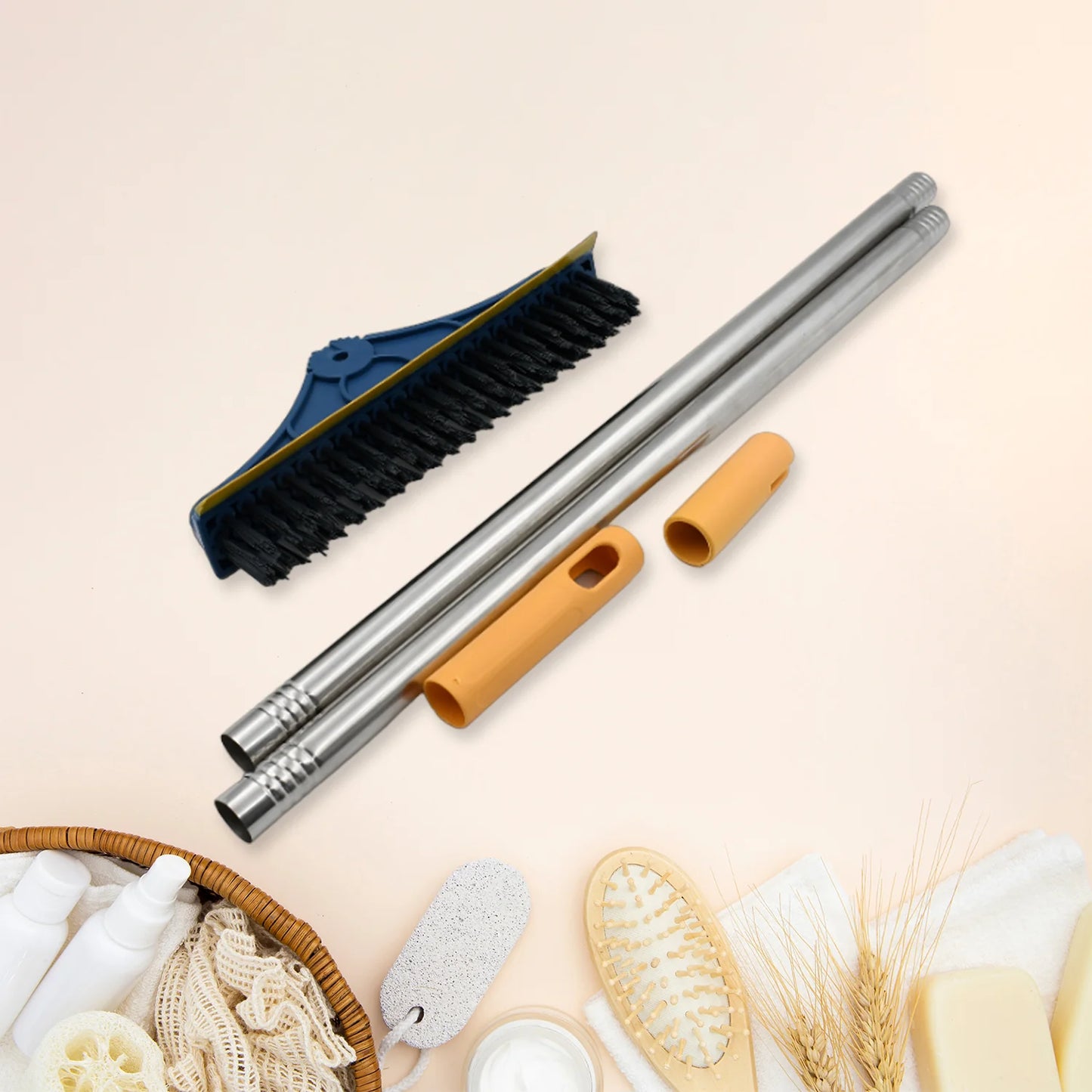 2-in-1 Rotating Floor Brush & Wiper