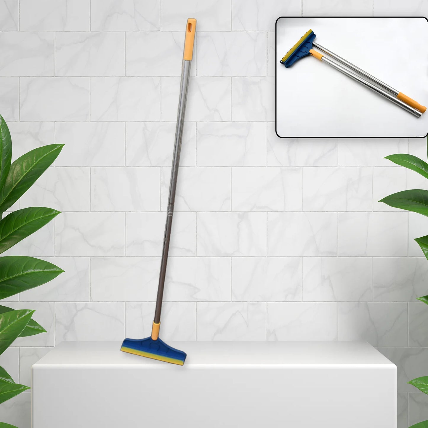 2-in-1 Rotating Floor Brush & Wiper
