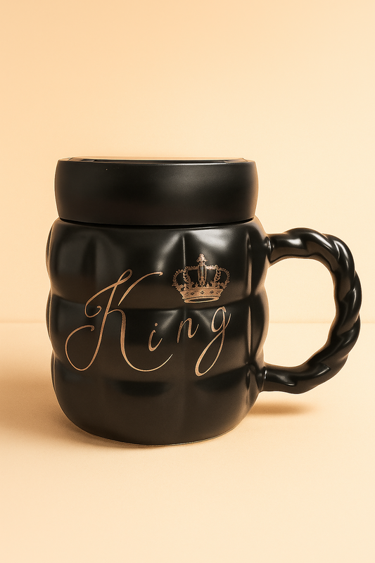 Luxury Black “King” Ceramic Mug