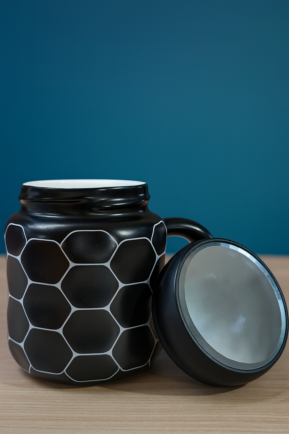 Premium Black Hexagon Ceramic Coffee