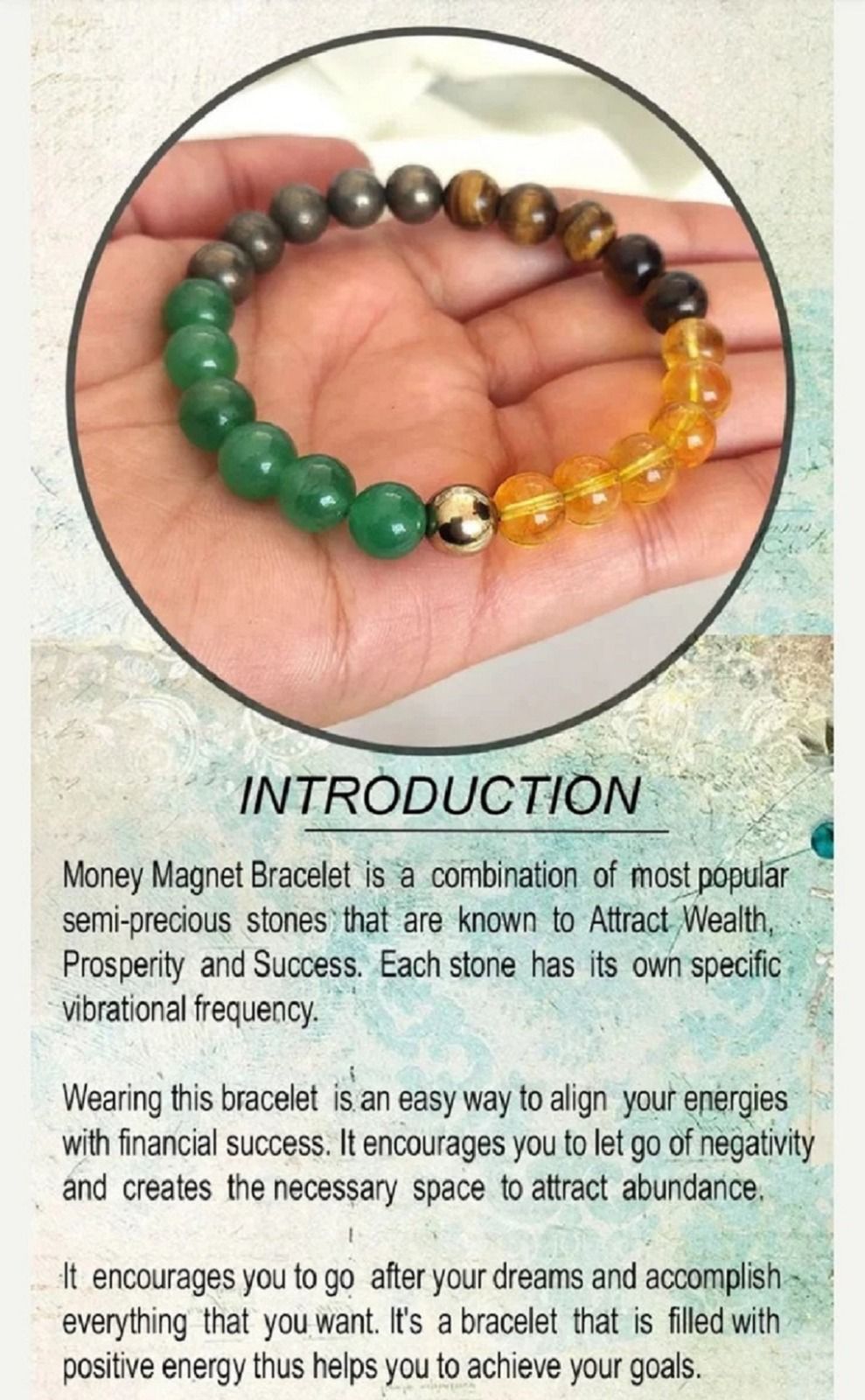 Money Magnet Crystal Bracelet – 5 Stones for Wealth, Luck & Protection