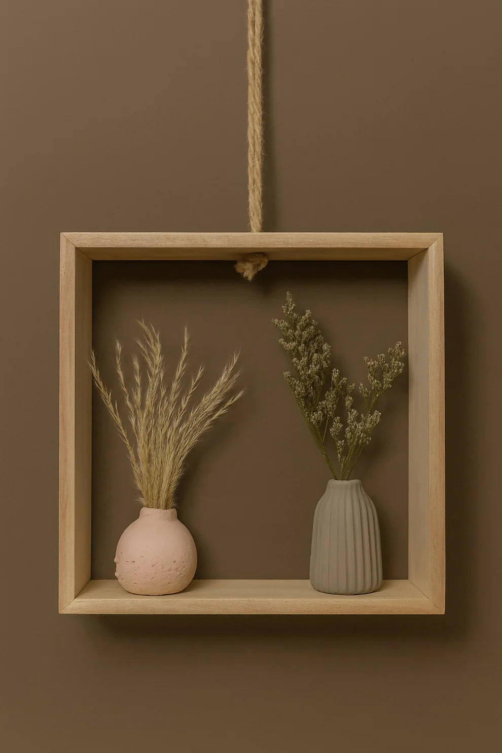 RusticBloom™ Minimalist Wall Hanging Wooden Frame with Dried Flower