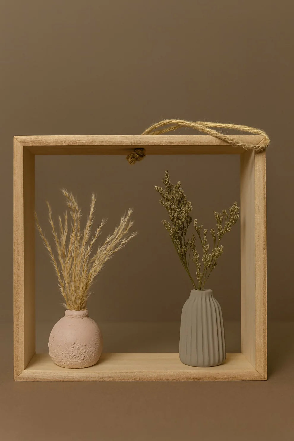 RusticBloom™ Minimalist Wall Hanging Wooden Frame with Dried Flower