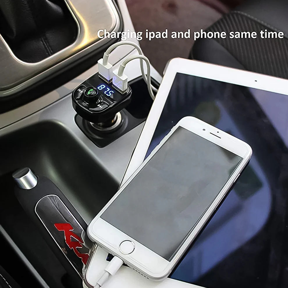 DriveSync™ Bluetooth FM Transmitter Kit with Dual USB Fast Charger