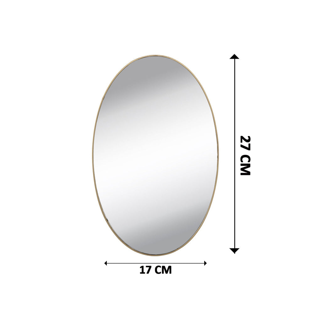 Elegant Oval 3D Mirror Stickers (2 Pc Set)