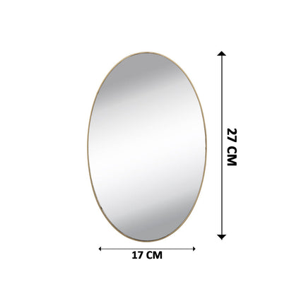 Elegant Oval 3D Mirror Stickers (2 Pc Set)