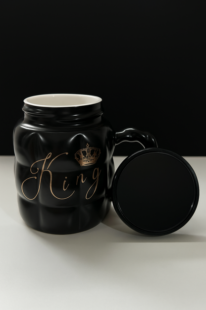 Luxury Black “King” Ceramic Mug