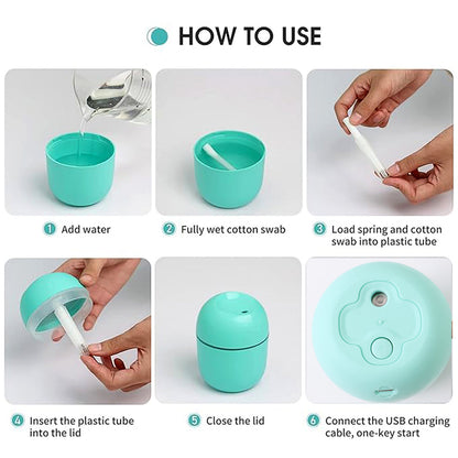 Portable USB Mini Humidifier with Night Light