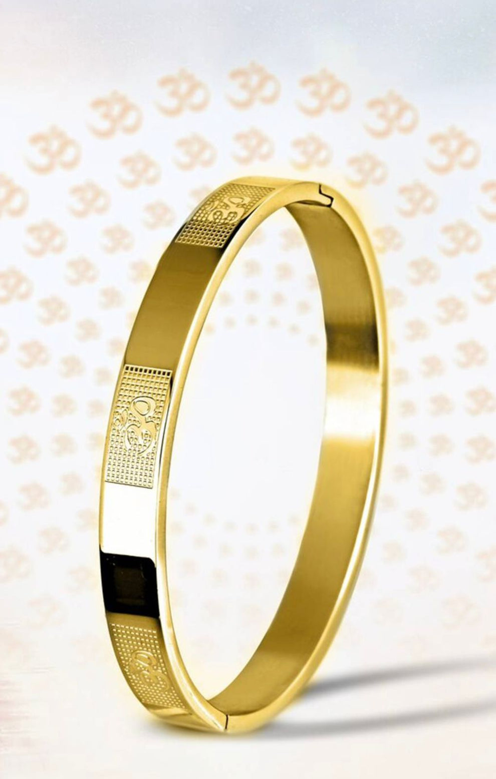 Shree Ram Kada – Premium Gold Finish Stainless Steel Bracelet