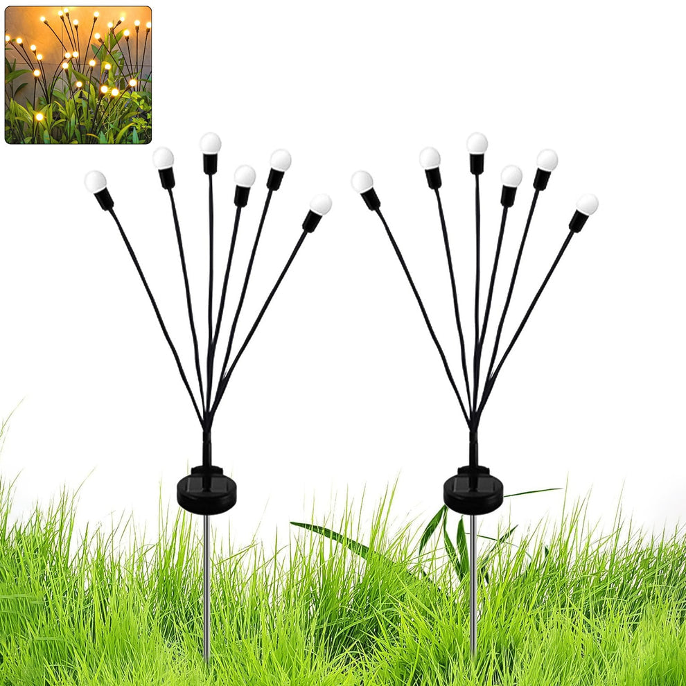 Solar Firefly Garden Lights – 2 Pc Set for Magical Outdoor Décor