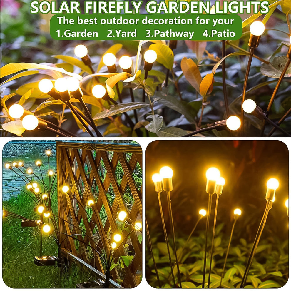 Solar Firefly Garden Lights – 2 Pc Set for Magical Outdoor Décor