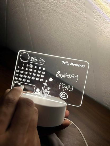 MemoGlow LED Message Board – Light-Up Acrylic Writing Pad