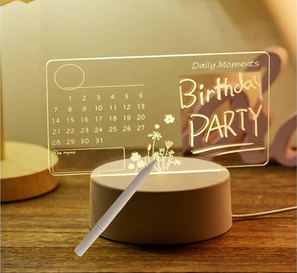 MemoGlow LED Message Board – Light-Up Acrylic Writing Pad