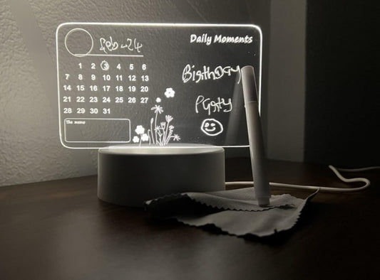 MemoGlow LED Message Board – Light-Up Acrylic Writing Pad