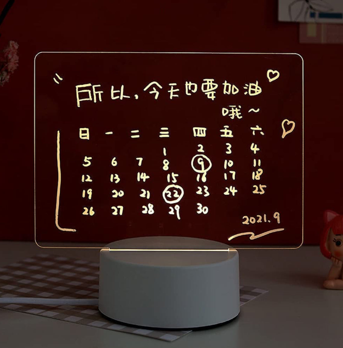 MemoGlow LED Message Board – Light-Up Acrylic Writing Pad