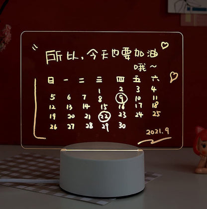 MemoGlow LED Message Board – Light-Up Acrylic Writing Pad