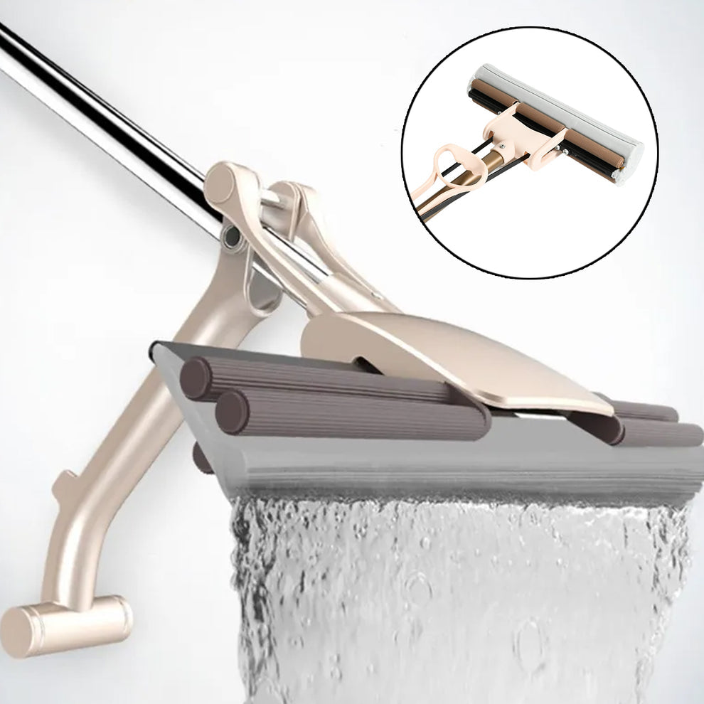 MiracleClean Super Absorbent Self-Cleaning Sponge Mop