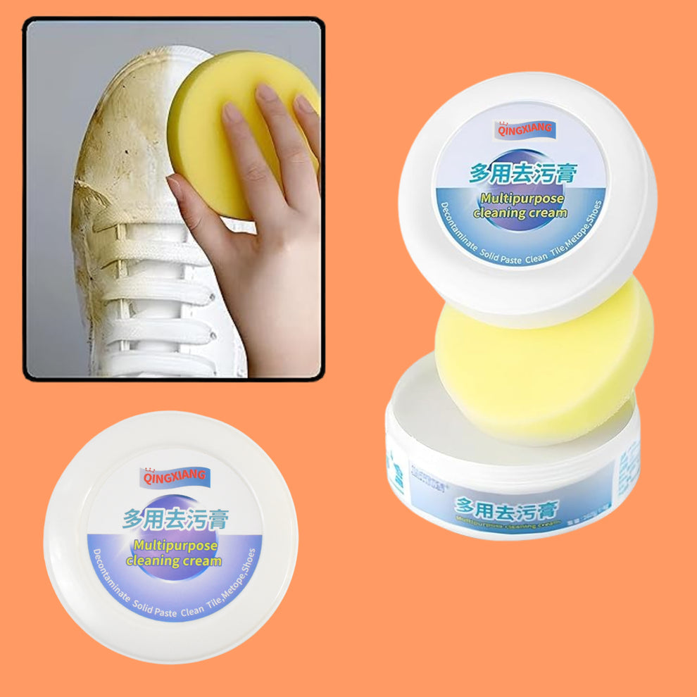ShineX™ Instant Shoe Cleaning Cream (260g) – Stain Remover & White Restorer