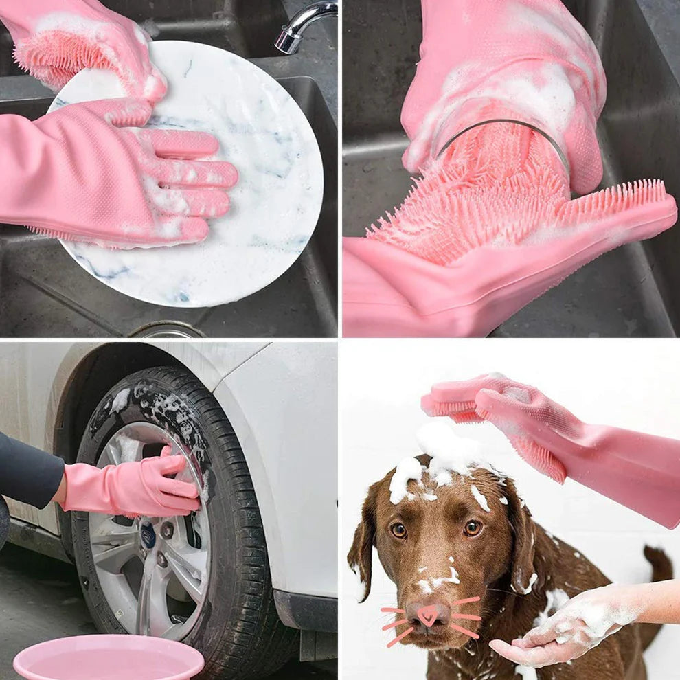 CleanGrip™  Gloves with Silicone Scrubber