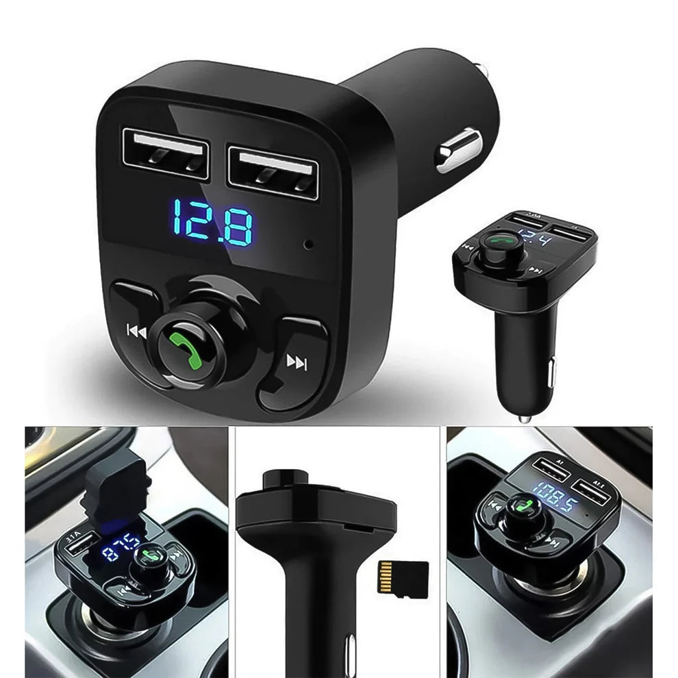 DriveSync™ Bluetooth FM Transmitter Kit with Dual USB Fast Charger